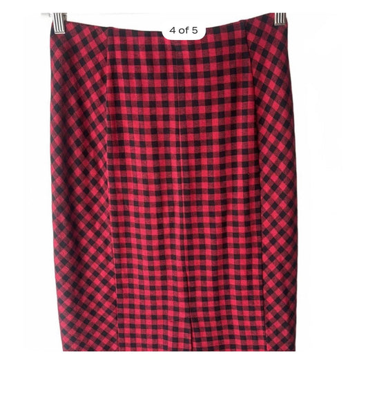 J. Jill Checkered Pencil Skirt