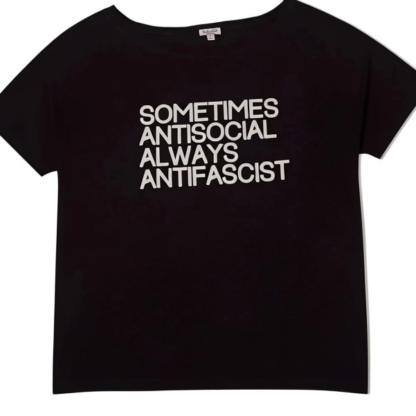 Sometimes Antisocial Always Antifascist Tee