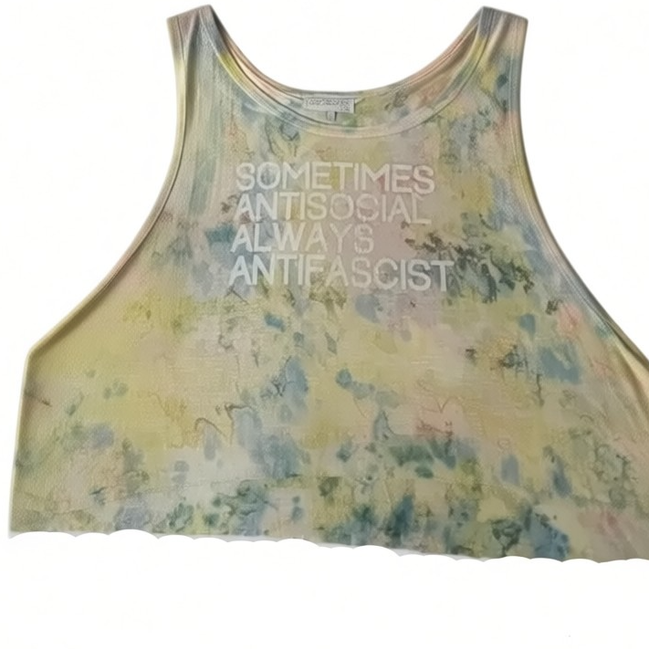 Sometimes Antisocial Always Antifascist Tank