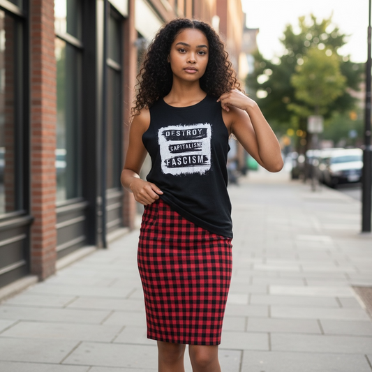 J. Jill Checkered Pencil Skirt