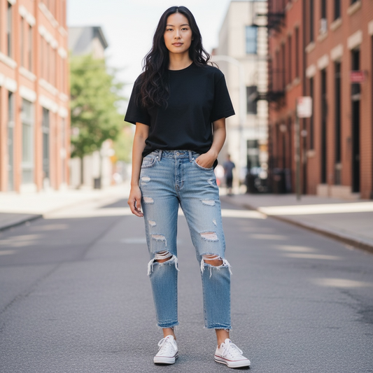 PAC Sun Distressed Mom’s Jeans