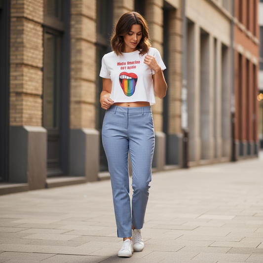 Cropped Loft Blue Pants