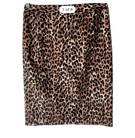 Loft Leopard Print Skirt